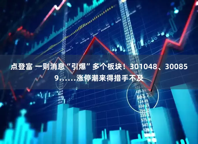 点登富 一则消息“引爆”多个板块！301048、300859……涨停潮来得措手不及