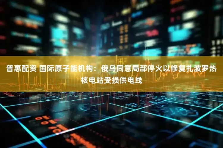 普惠配资 国际原子能机构：俄乌同意局部停火以修复扎波罗热核电站受损供电线