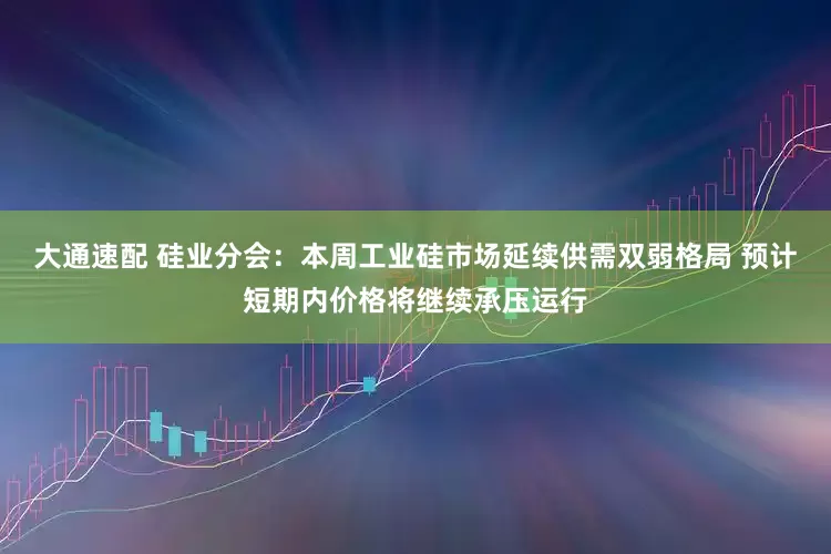 大通速配 硅业分会：本周工业硅市场延续供需双弱格局 预计短期内价格将继续承压运行